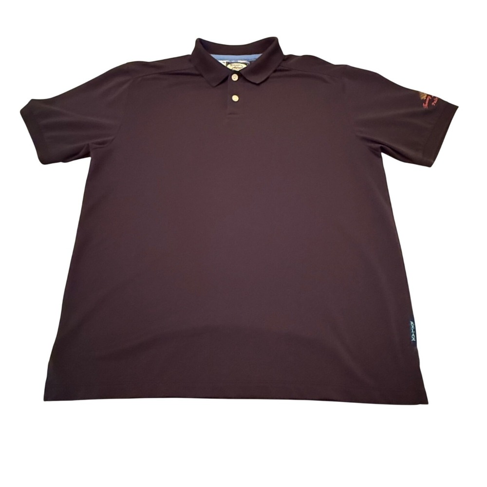 Tommy Bahama Mens Size M Shirt Black Embroidered Logo Short Sleeve Relax‎ Fit